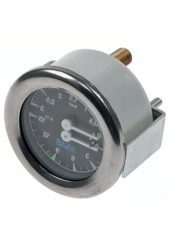 Manometru presiune espressor doua scale de 0-3/ 0-15bar pentru SAB-Italia, SV-Italia