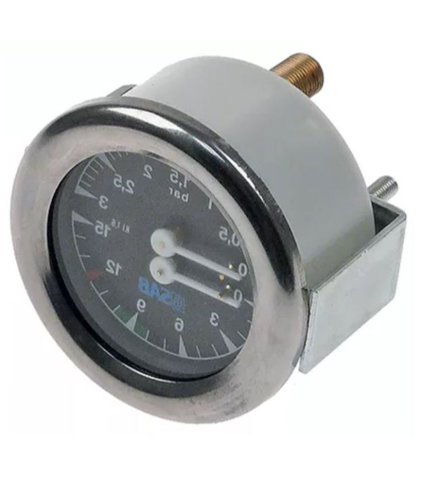 Manometru presiune espressor doua scale de 0-3/ 0-15bar pentru SAB-Italia, SV-Italia