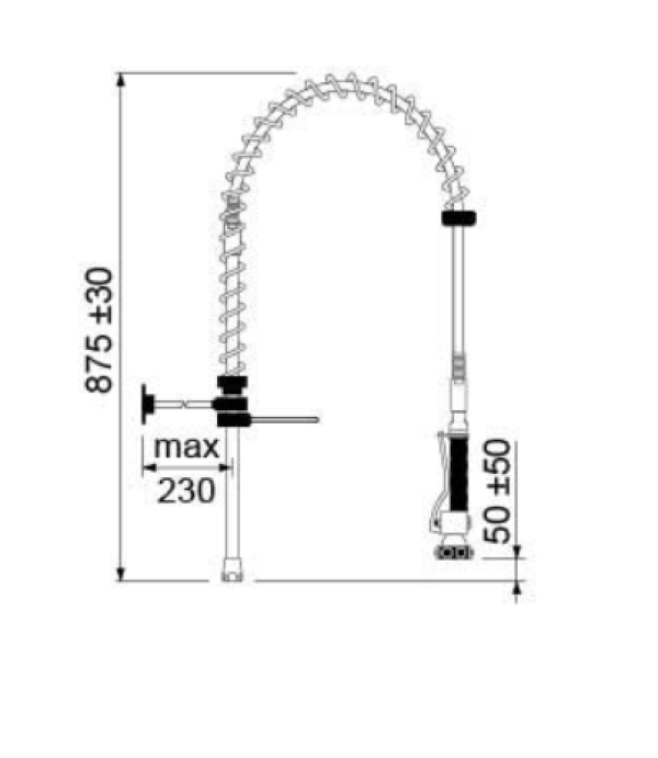Coloana dus prespalare cu fixare pe perete