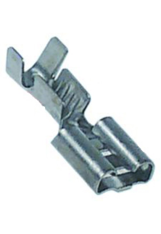 Papuci mama 6,3mm pentru cablu cu sectiunea de 1-2,5mm, temperatura maxima 400oC, confectionati din otel inox