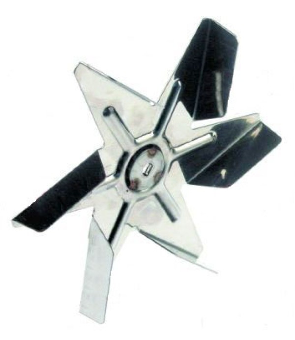 Turbina ventilator cuptor, diametrul de 150mm, fixare pe ax de 6x5mm. Pentru motor ventilator HANNING tip EMB-30-028