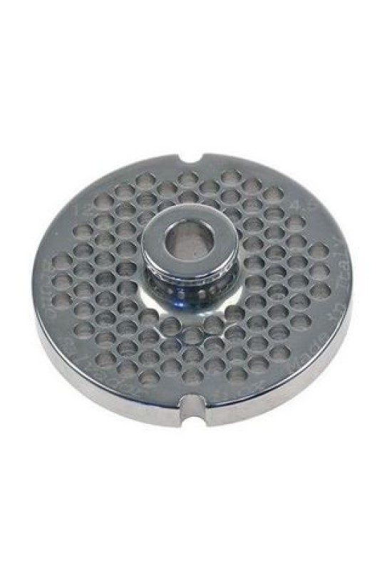 Sita, ciur masina de tocat Fama, Santos din oțel inoxidabil ø 70mm, 2 fante de fixare ø găuri 4,5mm mărime 12 cu butuc tip ENTERPRISE 