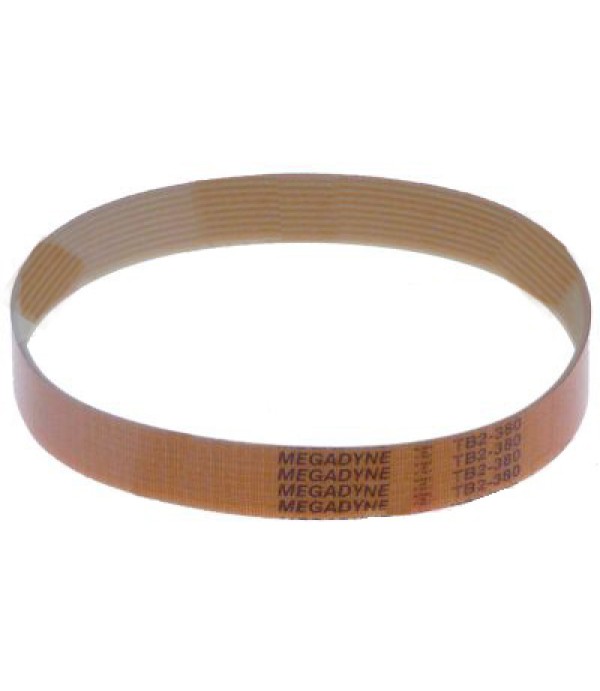 Curea MEGADINE profil TB2, lungime-360mm, latime-20mm, 10varfuri. Pentru feliatoare roboti de bucatarie, masini de curatat cartofi