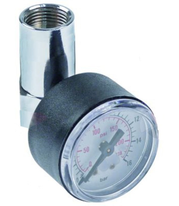 Manometru verificare presiuni de erogare, presiuni masurate 0-16bar, diametrul de Ø40mm, fixare pe filet de 3/8”