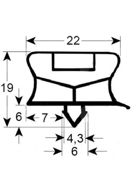 Garnitura usa, frigider, congelator FRIULINOX, POLARIS, profil 9794, lungime- 1820mm, latime 755mm