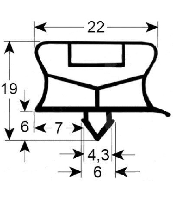 Garnitura usa, frigider, congelator FRIULINOX, POLARIS, profil 9794, lungime- 1820mm, latime 755mm
