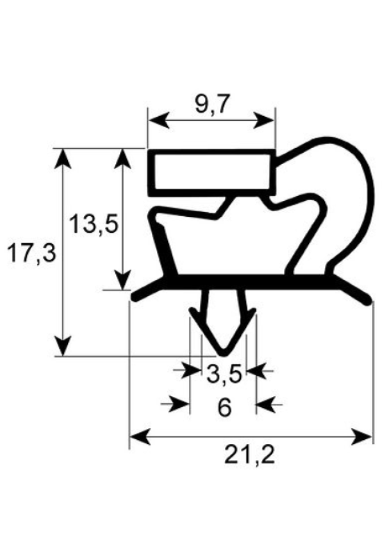 Garnitura sertar masa rece Tecnodom 387x177mm