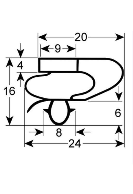 Garnitura usa masa rece Tefcold dimensiuni 598x388mm