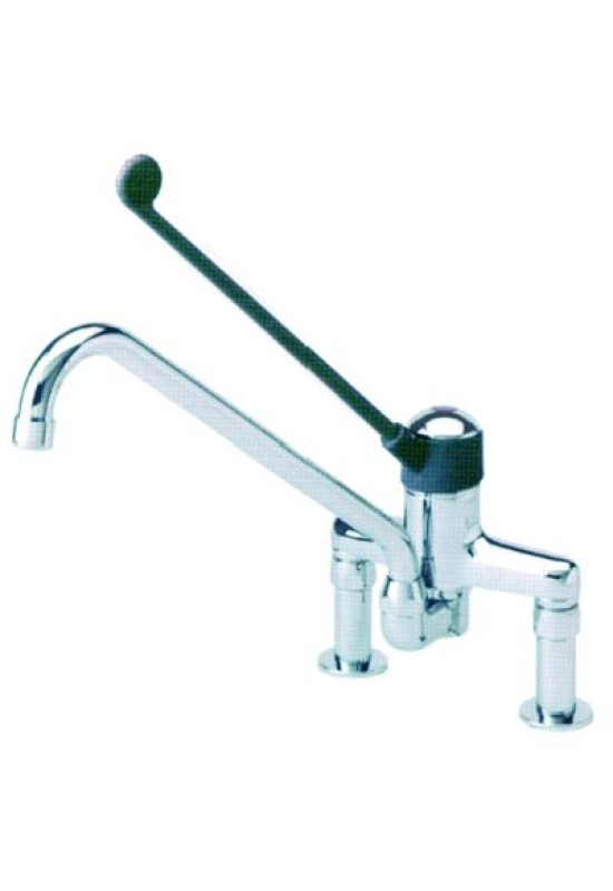 Baterie monocomanda profesionala montare pe blat cu  doua gauri