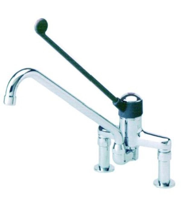 Baterie monocomanda profesionala montare pe blat cu  doua gauri