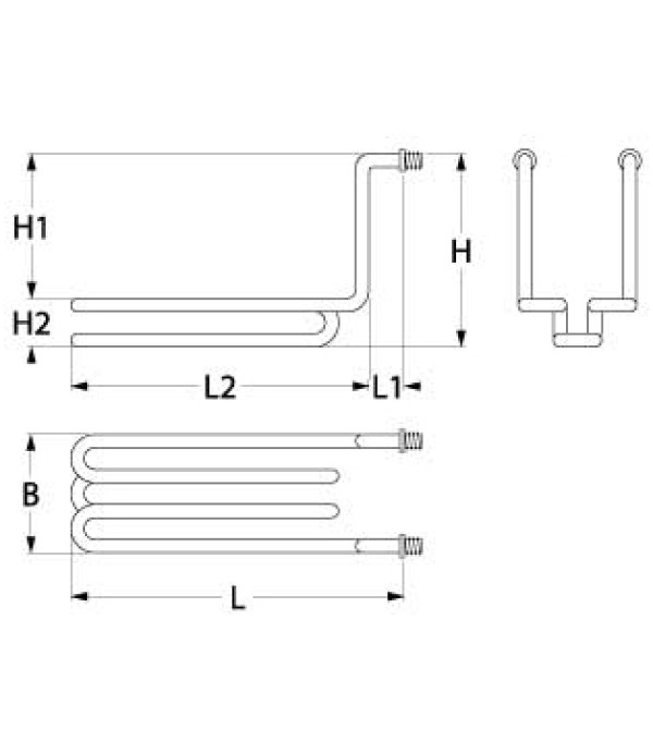 Rezistenta friteuza GIGA, SILKO, putere 1700W