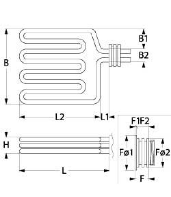 Rezistenta friteuza MARENO, SILKO putere 12000W