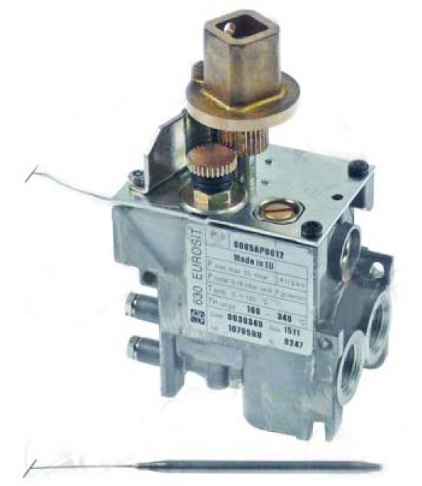 Valva gaz termostata EUROSIT 630 cod 0630349, 100-340°C, plita, grill, tigaie basculanta AngeloPo, Olis