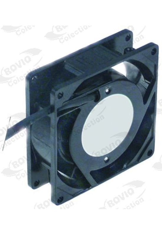 Ventilator axial pentru aer cald, masa calda, t. max. 70◦C, cu carcasa metalica si motor cu rulment, alimentare 230V/50Hz, putere 13/14W