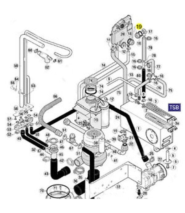 Kit valva, supapa de sens, non retur,  masina de spalat vase HOBART