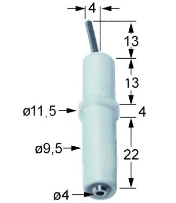 Electrod aprindere flacara pilot JUNKERS tip CB505101