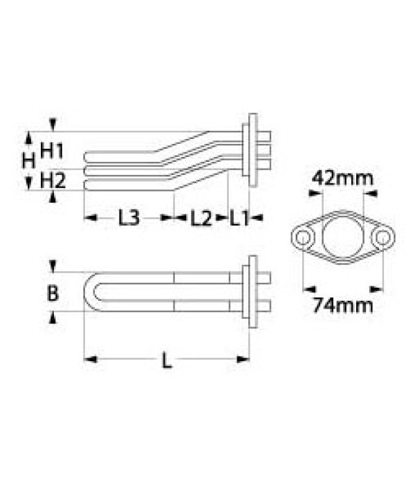 Rezistenta expresor WEGA, putere 3700 W
