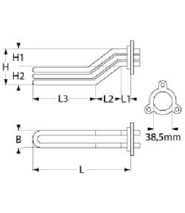 Rezistenta 4500W boiler masina de splat vase ANGELO PO, SILANOS