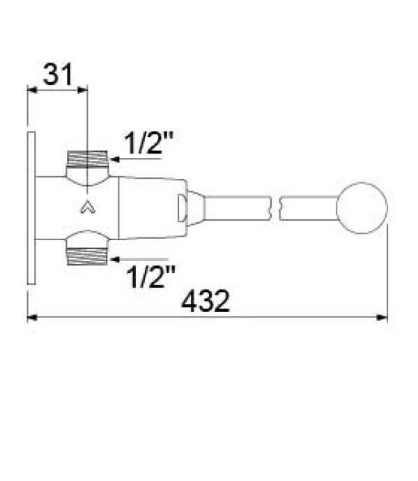 Robinet cu autoinchidere si actionare la genunchi
