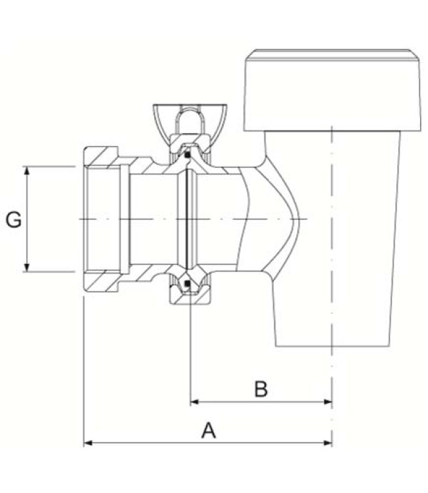 Robinet golire, canea, 2"  pentru marmita HOFMANN ALBAHOROVICE