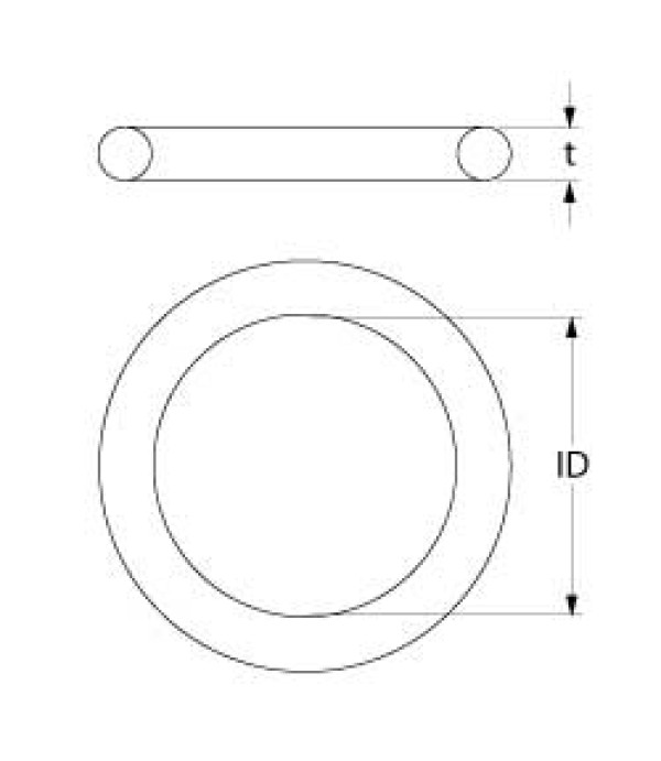Oring conector furtun presostat pentru masina de spalat vase, ID-15,54mm, grosime 2,62mm, EPD, pentru conector furtun presostat cod 510106