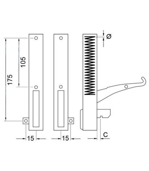 Balama usa cuptor, se monteaza pe partea stanga