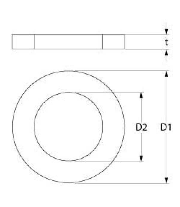 Garnitura  pentru boilerul de la expresoare, PTFE,  d1 ø 26mm d2 ø 17mm grosime 2mm, producator Spaziale