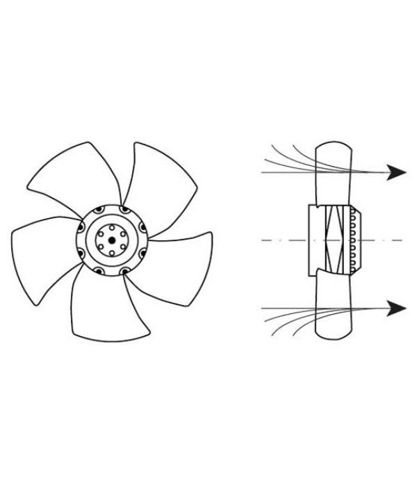 Ventilator vitrina rece, saladete, ROSINOX, alimentare 230V