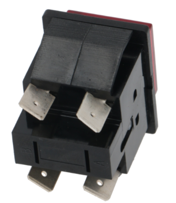 Intrerupator patrat rosu iluminat espressor Faema, Cimbali