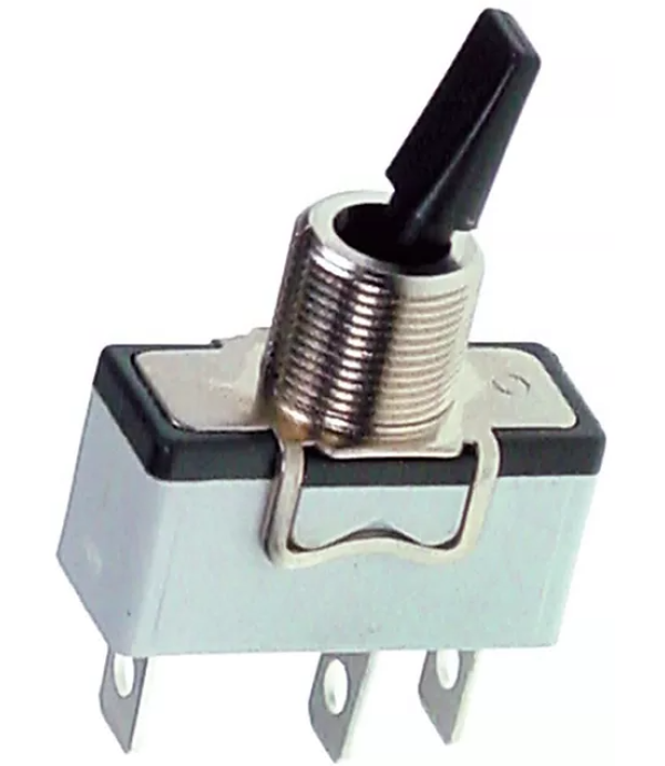 Intrerupator 15A 250V functie ON-ON, parghie neagra din plastic