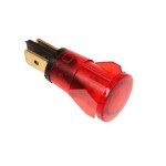 Lampa indicator tensiune ø12mm, culoare rosie, 230V