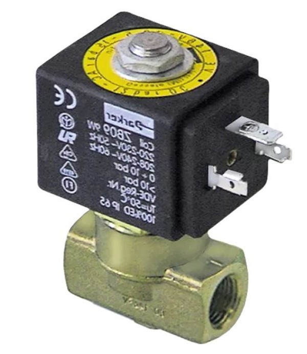 Electrovalva Parker cu bobina ZB12 alimentata la 24VDC 