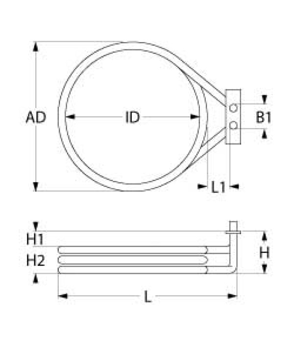 Rezistenta rotunda 2500W cuptor Garbin, Bartscher, Bertos, Giga, Hobart, Mareno, MBM, Modular, Olis, Zanussi Professional