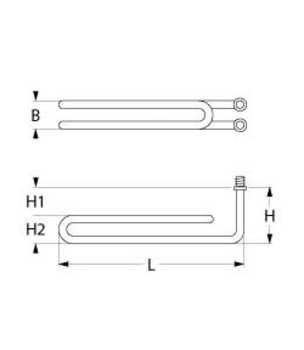 Rezistenta 2500 W, 230 V, tanc, cuva spalare masina vase Silanos, Metro France