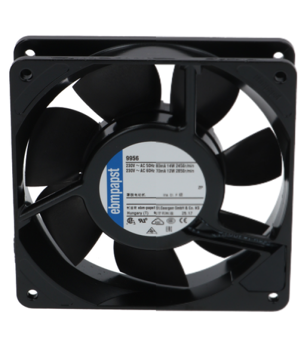 Ventilator axial cu rulment pentru aer cald sau rece, dimensiuni 119x119x25mm, putere 14W